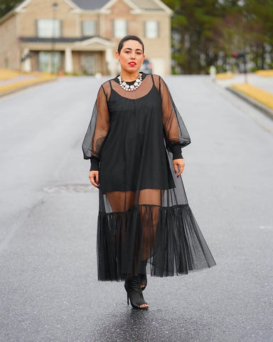 Gefaltetes Maxikleid