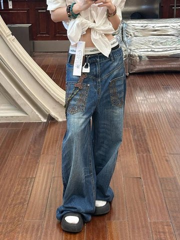 Loose Multi-Pocket Jeans