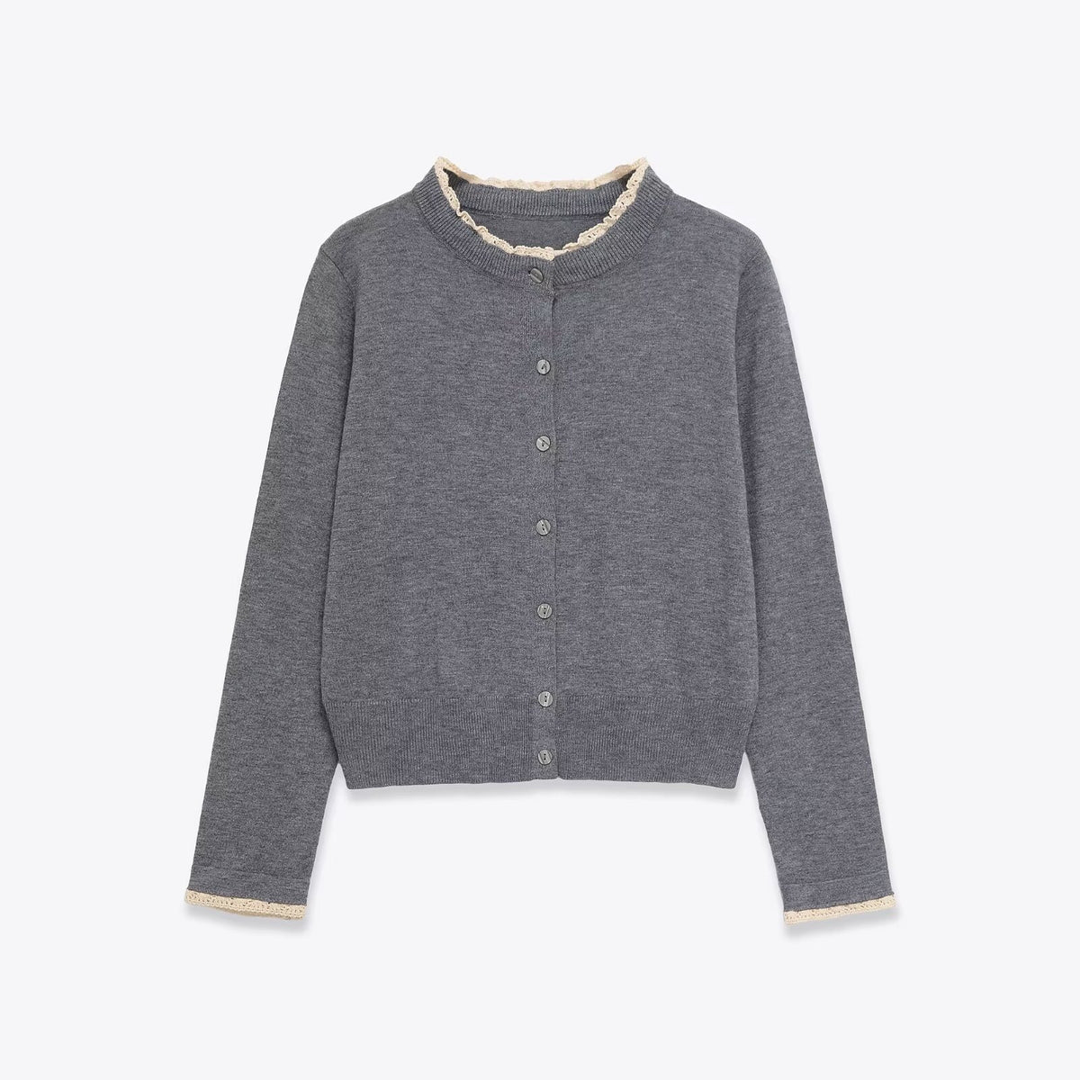 Lace Patchwork Knitted Coat
