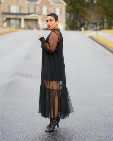 Gefaltetes Maxikleid