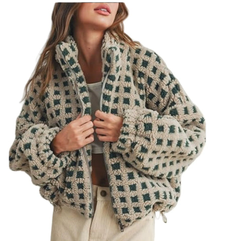 Sable-Hued Checkered Coat