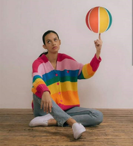 Rainbow Knitted Cardigan