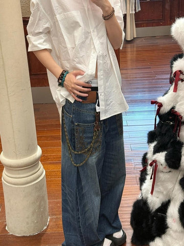 Loose Multi-Pocket Jeans