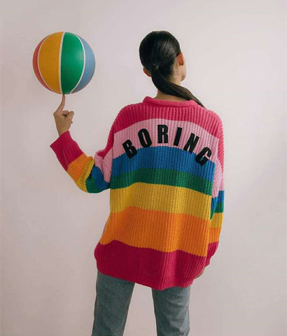Rainbow Knitted Cardigan
