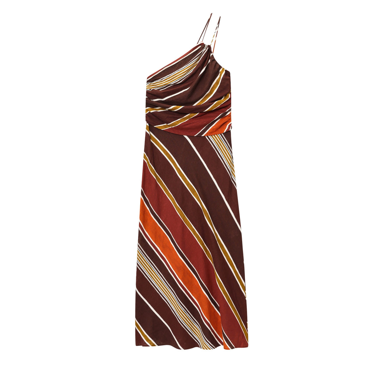 Cross Back Striped Split Mini Dress
