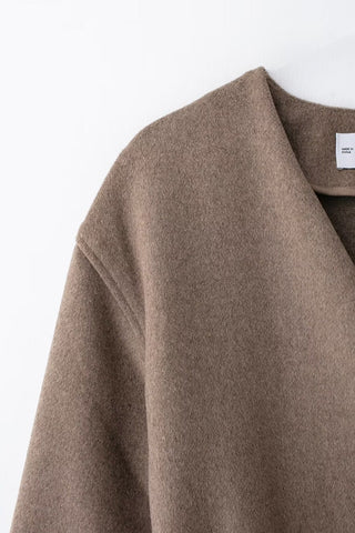 V-Neck With A Belt Soft Coat