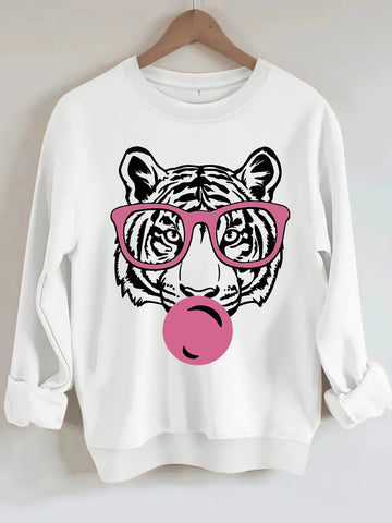 Printed Casual Loose Sweatshirt