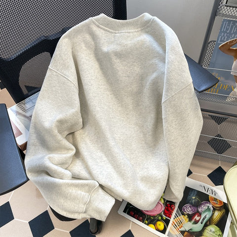 Printed Round-Neck Hoodie