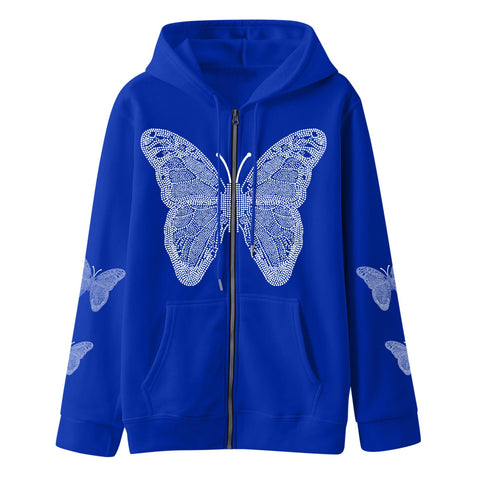 Butterfly Printed T-Shirt Hoodie