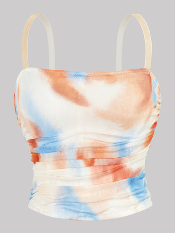 Abstract Line Printed Tank Top