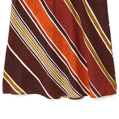 Cross Back Striped Split Mini Dress