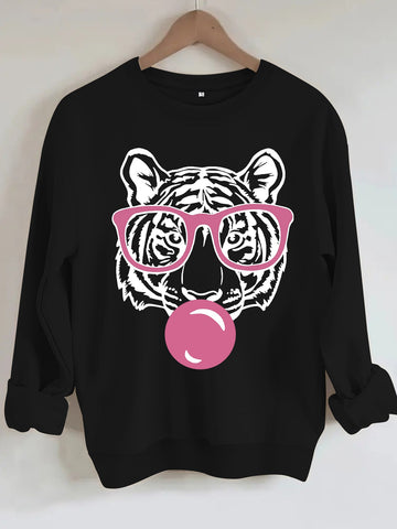 Printed Casual Loose Sweatshirt