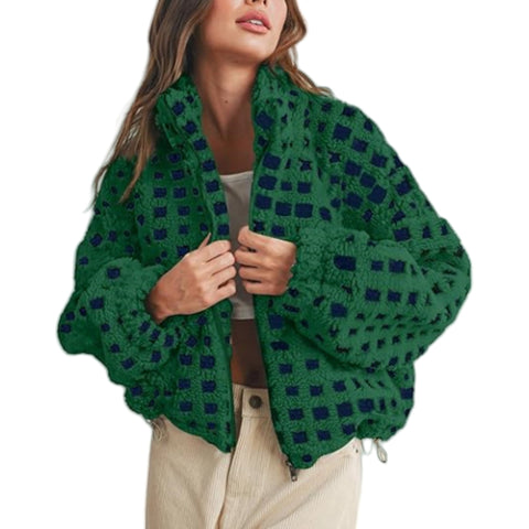 Sable-Hued Checkered Coat