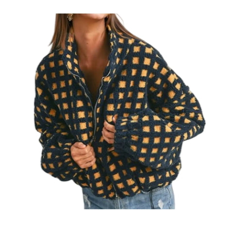 Sable-Hued Checkered Coat