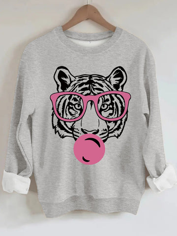 Printed Casual Loose Sweatshirt
