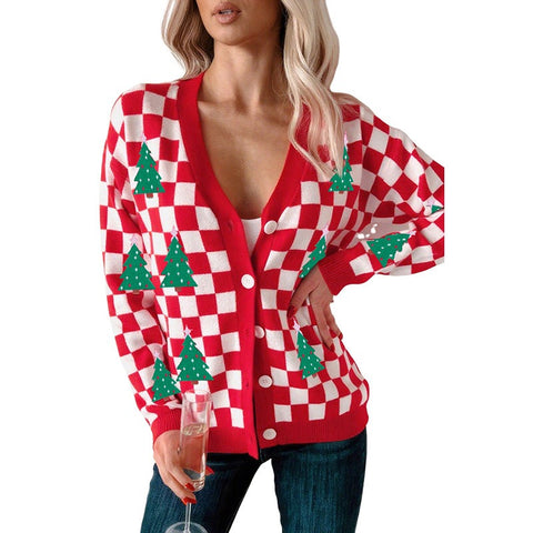 A Multi-Button Cardigan Knitted Top