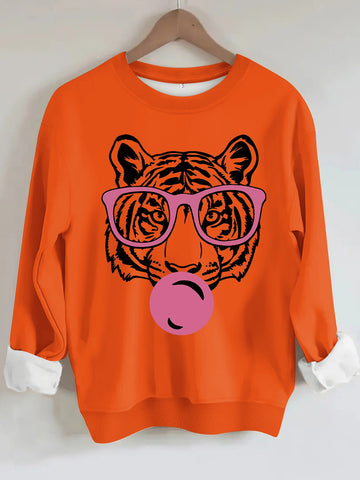 Printed Casual Loose Sweatshirt