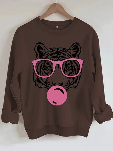 Printed Casual Loose Sweatshirt