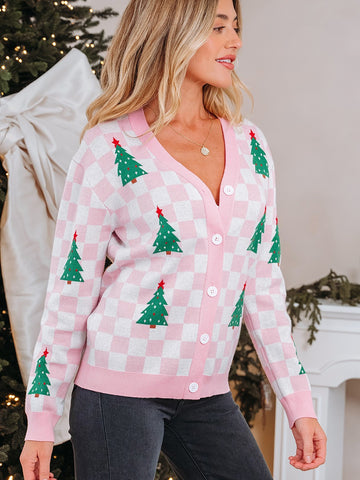 A Multi-Button Cardigan Knitted Top