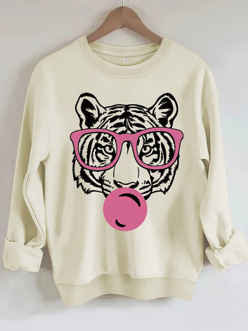 Printed Casual Loose Sweatshirt