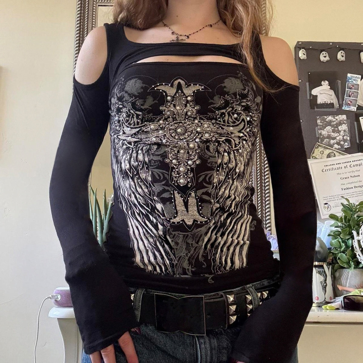 Printed Casual Long-Sleeved T-Shirt