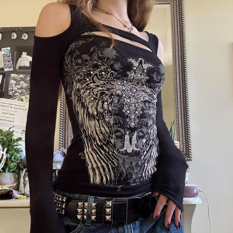 Printed Casual Long-Sleeved T-Shirt