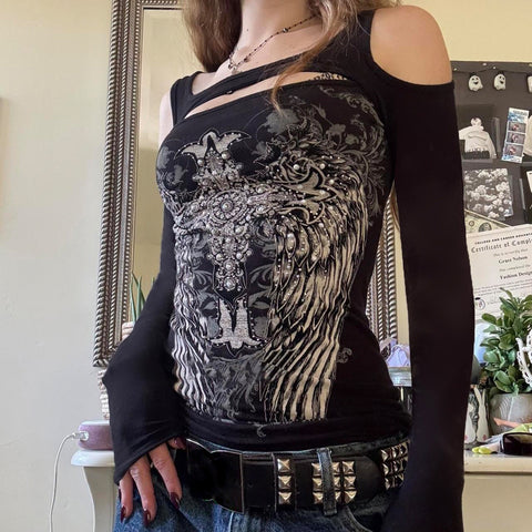 Printed Casual Long-Sleeved T-Shirt