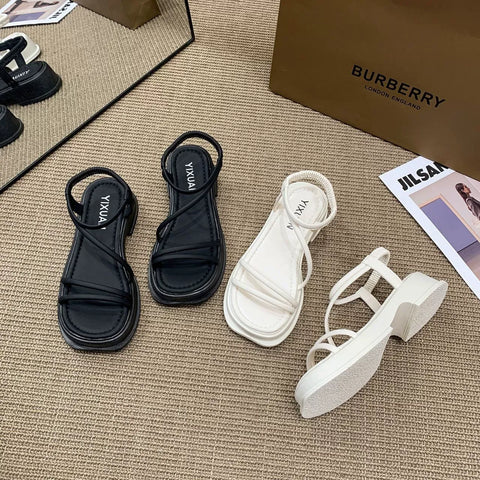 Slingback-Plateau-Sandalen