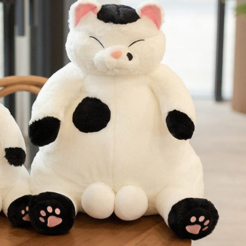 Gato japonés de peluche con forma de bola grande