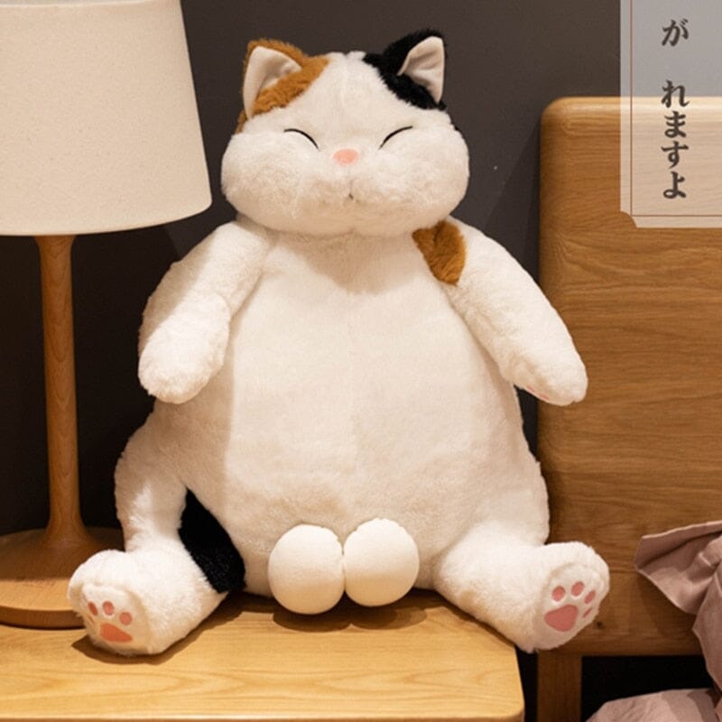 Gato japonés de peluche con forma de bola grande