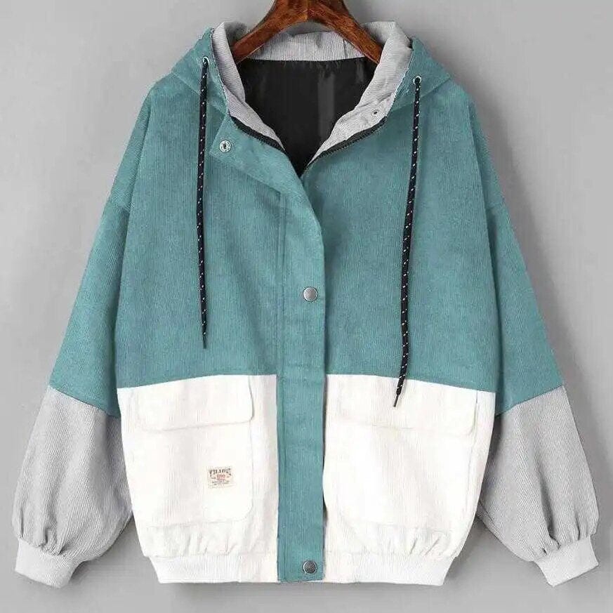 Retro Bunte Streetwear Jacke