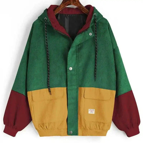 Retro Bunte Streetwear Jacke