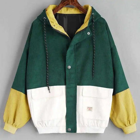 Retro Bunte Streetwear Jacke