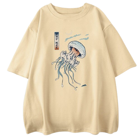 Camiseta informal de medusas