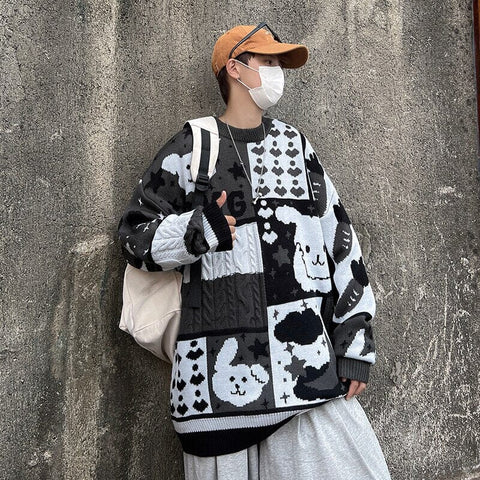 Suéter casual de conejito de otoño kawaii