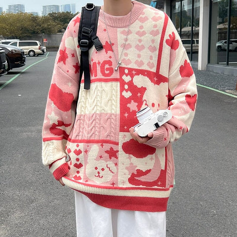 Suéter casual de conejito de otoño kawaii