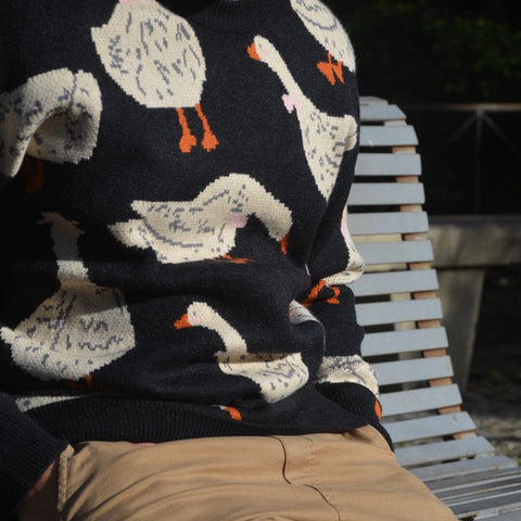 Suéter de pato kawaii