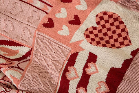 Suéter kawaii con corazón esponjoso