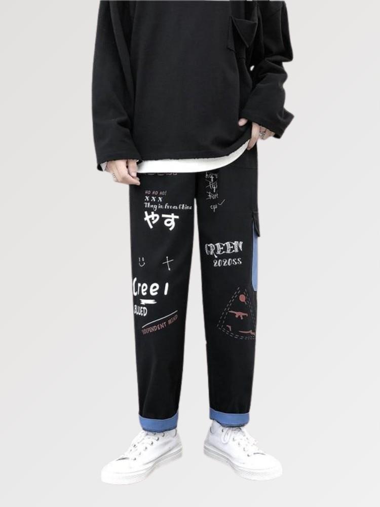 Korean Streetwear Pants 'Graphica'