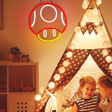 Led Neon Mushroom Mario World