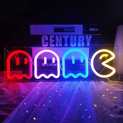 Led Neon Pac Man and Ghosts