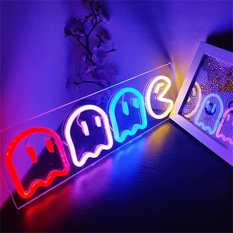 Led Neon Pac Man and Ghosts