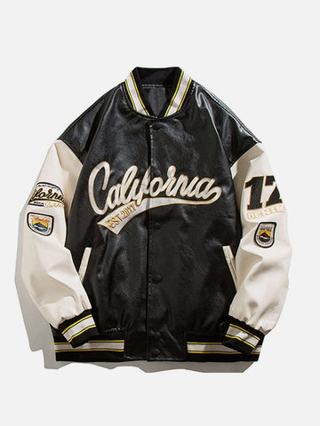 Letter Print Varsity Jacket