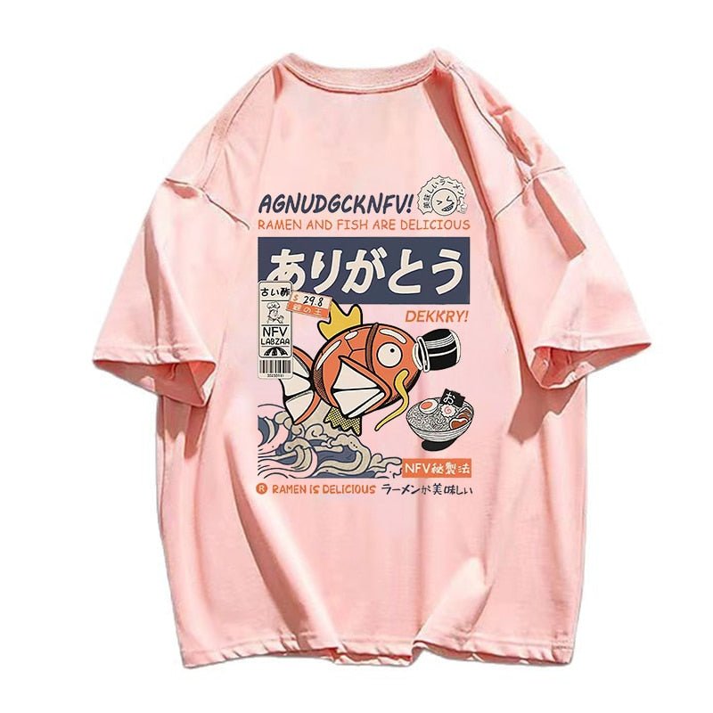 Magikarp Ramen und Fisch Streetwear T-Shirt