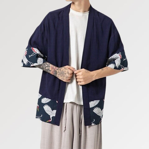 Cárdigan tipo kimono para hombre 'Hisashi'