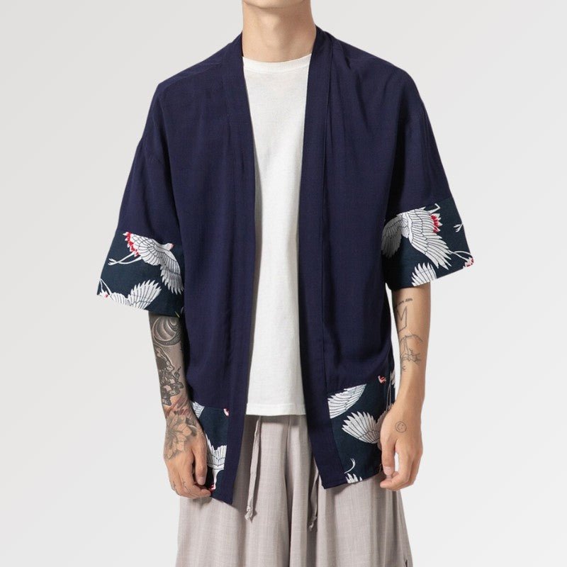 Cárdigan tipo kimono para hombre 'Hisashi'