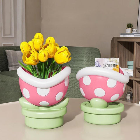 Jarrón de almacenamiento de plantas carnívoras de Super Mario