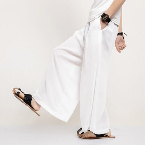 Oriental Straight Leg Baggy Pants