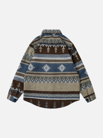 Chaqueta con bordado de patchwork