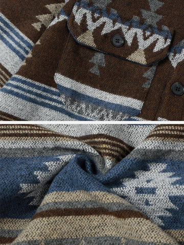 Chaqueta con bordado de patchwork